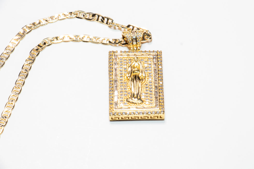 Chain with Diamond St. Mary Pendant