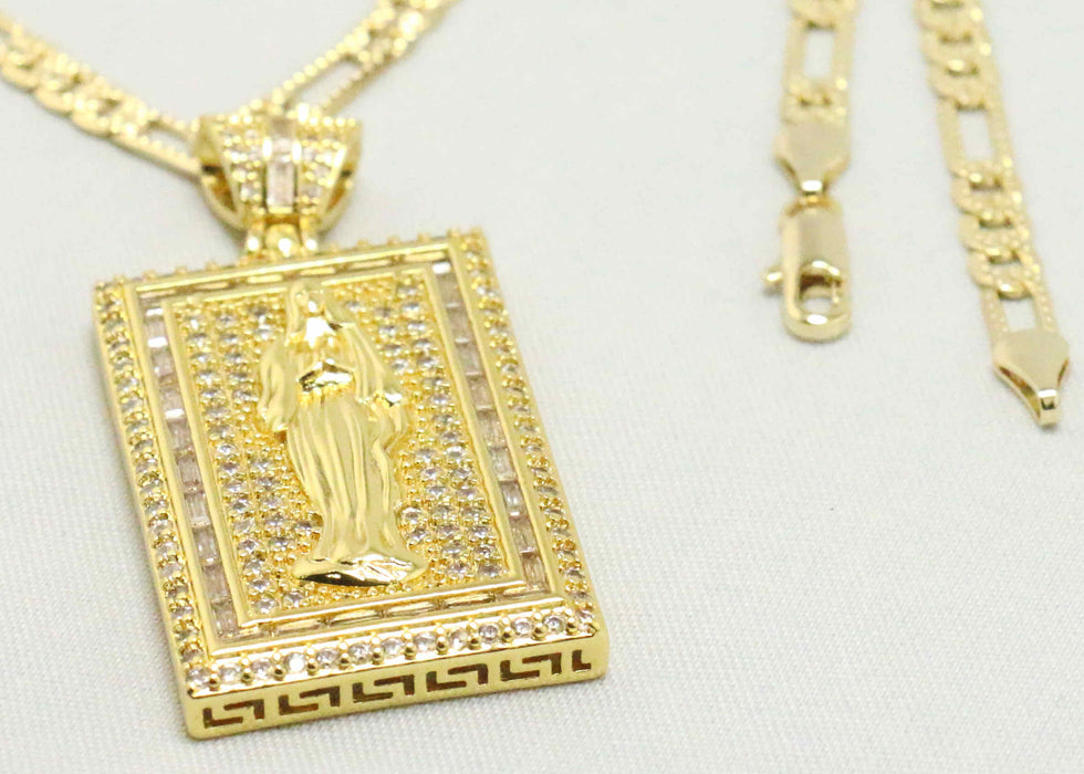 Chain with Diamond St. Mary Pendant