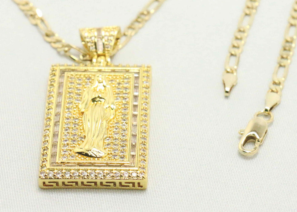 Chain with Diamond St. Mary Pendant