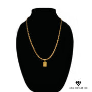 Chain with Red Rose Pendant