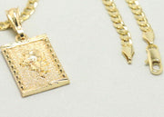 Chain with Golden Rose Pendant