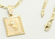 Chain with Golden Rose Pendant