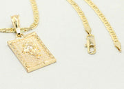 Chain with Golden Rose Pendant