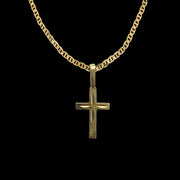 Chain with Indented Cross Pendant