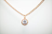Chain with Round Diamond Pendant