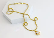 Chain with Round Diamond Pendant