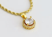 Chain with Round Diamond Pendant