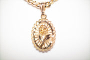 Chain with Radiant Rose Pendant
