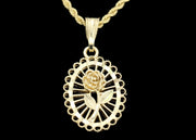 Chain with Radiant Rose Pendant
