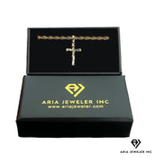 Chain with Gold Nugget Cross