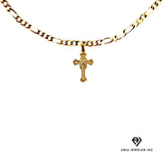Chain with Gold Roman Cross Pendant