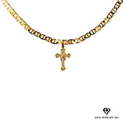 Chain with Gold Roman Cross Pendant