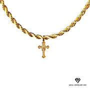 Chain with Gold Roman Cross Pendant