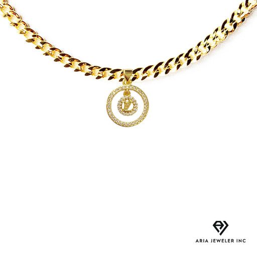 Chain with Designer Diamond Circle Pendant