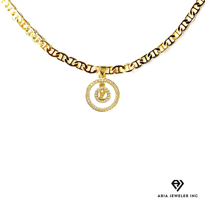 Chain with Designer Diamond Circle Pendant