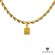 Chain with Designer Gold Perfume Bottle Pendant