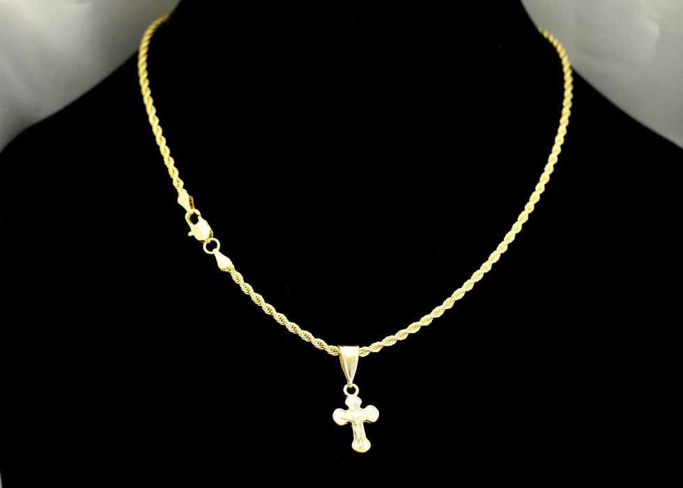 Chain with Petite Gold Crucifix