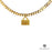 Gold Necklace with Chanel Bag Pendent