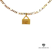 Chain with Gold Designer Purse Pendant