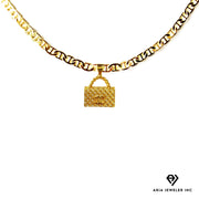 Chain with Gold Designer Purse Pendant