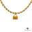 Gold Necklace with Chanel Bag Pendent