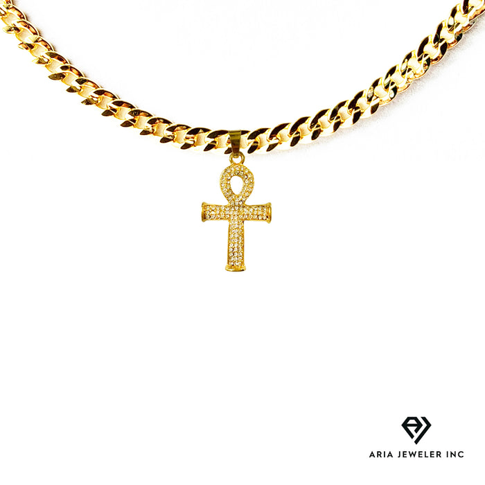 Chain with Gold Ankh Pendent