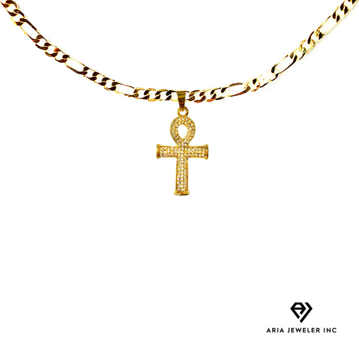 Chain with Gold Ankh Pendent