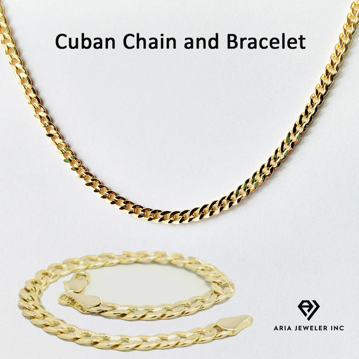 Gold Chain and Bracelet for Men and Women