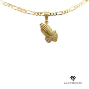 Chain with Praying Hands Pendant