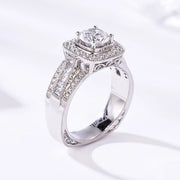 Solid White Gold Moissanite Ring