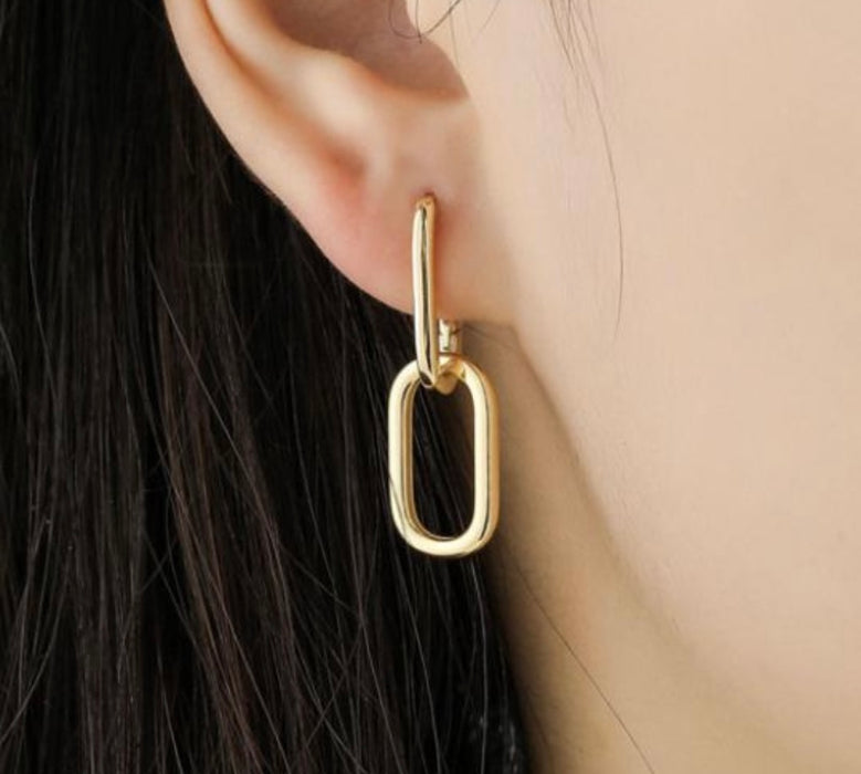 14k Gold Plated Link Ear Rings