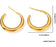 14k Gold Plated Hoop Ear Rings