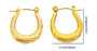 14k Gold Plated Hoop Ear Rings