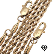 Aria LUX 2mm Rope Chain With Mickey Mouse Pendent