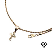 Aria LUX 2mm Rope Chain With Cross Pendent