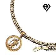Aria LUX 6mm Cuban Chain With Saint Christopher Pendent