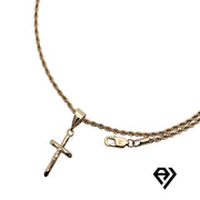 Aria LUX 2mm Rope Chain With Tiny Cross Pendent
