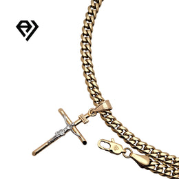 Aria LUX 6mm Cuban Chain With Crucifix Pendent
