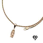 Aria LUX 2mm Rope Chain With Big Saint Mary Pendent