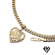 Aria LUX 6mm Cuban Chain With Heart Pendent