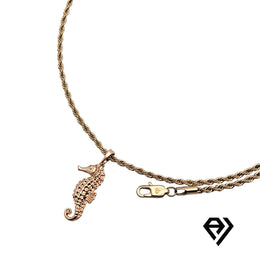 Aria LUX 2mm Rope Chain With Sea Horse Pendent