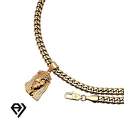 Aria LUX 6mm Cuban Chain With Jesus Head Pendent