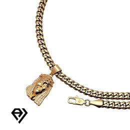 Aria LUX 6mm Cuban Chain With Jesus Head Pendent
