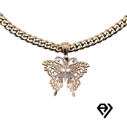 Aria LUX 6mm Cuban Chain With Butterfly Pendent