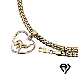 Aria LUX 6mm Cuban Chain With Lucky Elephant Pendent