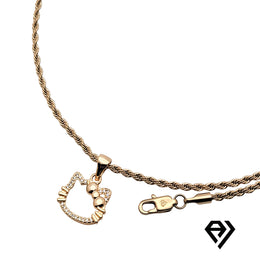 Aria LUX 2mm Rope Chain With Hello Kitty Pendent
