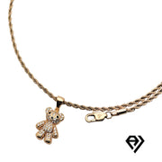 Aria LUX 2mm Rope Chain With Tall Bear Pendent