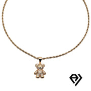 Aria LUX 2mm Rope Chain With Tall Bear Pendent