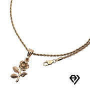 Aria LUX 2mm Rope Chain With Sun Flower Pendent