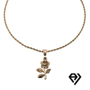 Aria LUX 2mm Rope Chain With Sun Flower Pendent